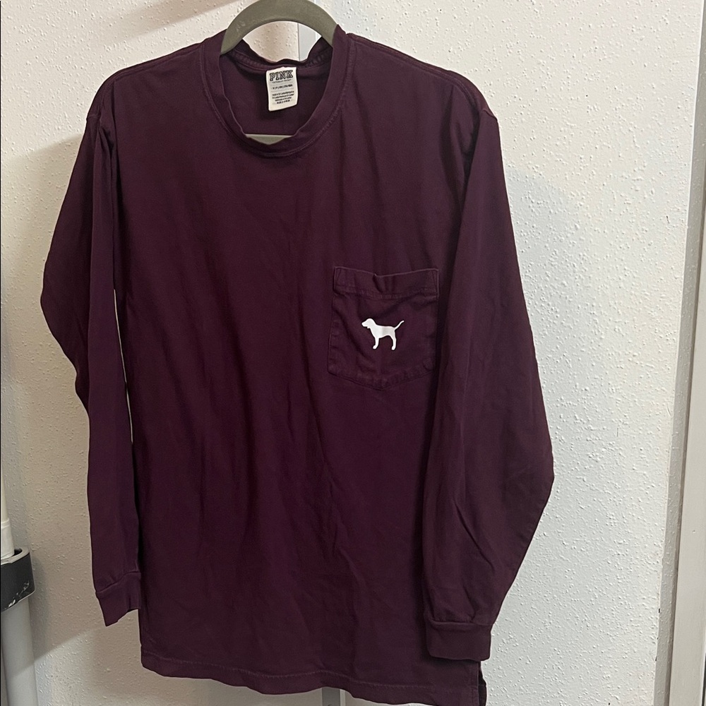 PINK Victoria's Secret Plum Long Sleeve Shirt
